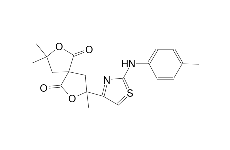 3,3,8-trimethyl-8-(2-(p-tolylamino)thiazol-4-yl)-2,7-dioxaspiro[4.4]nonane-1,6-dione