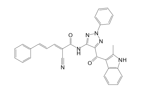 (2E,4E)-2-Cyano-N-[5-(2-methyl-1H-indole-3-carbonyl)-2-phenyl-2H-1,2,3-triazol-4-yl]-5-phenylpenta-2,4-dienamide