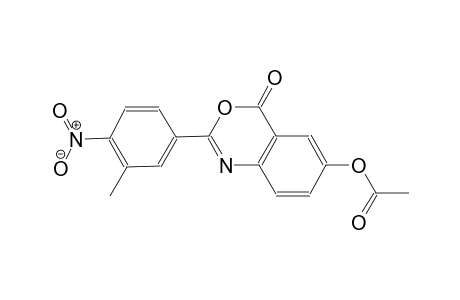 4H-3,1-benzoxazin-4-one, 6-(acetyloxy)-2-(3-methyl-4-nitrophenyl)-