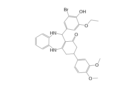 11-(3-bromo-5-ethoxy-4-hydroxyphenyl)-3-(3,4-dimethoxyphenyl)-2,3,4,5,10,11-hexahydro-1H-dibenzo[b,e][1,4]diazepin-1-one