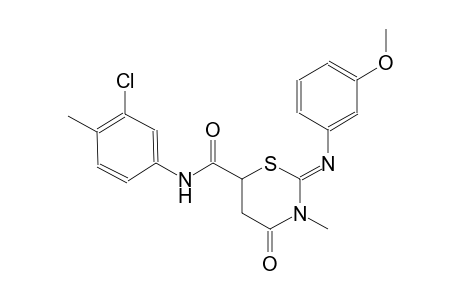 (2Z)-N-(3-chloro-4-methylphenyl)-2-[(3-methoxyphenyl)imino]-3-methyl-4-oxotetrahydro-2H-1,3-thiazine-6-carboxamide
