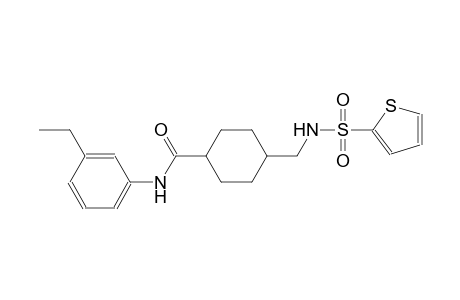 N-(3-ethylphenyl)-4-{[(2-thienylsulfonyl)amino]methyl}cyclohexanecarboxamide