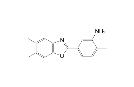 benzenamine, 5-(5,6-dimethyl-2-benzoxazolyl)-2-methyl-