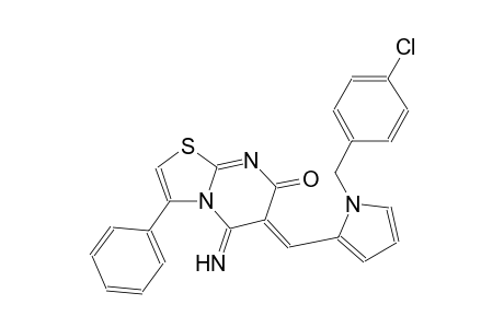(6Z)-6-{[1-(4-chlorobenzyl)-1H-pyrrol-2-yl]methylene}-5-imino-3-phenyl-5,6-dihydro-7H-[1,3]thiazolo[3,2-a]pyrimidin-7-one