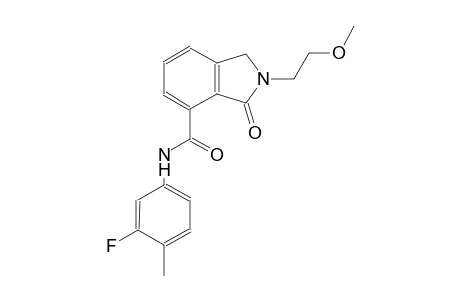 N-(3-fluoro-4-methylphenyl)-2-(2-methoxyethyl)-3-oxo-4-isoindolinecarboxamide