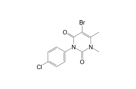 5-bromo-3-(p-chlorophenyl)-1,6-dimethyluracil