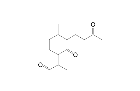 2-[4'-Methyl-2'-oxo-3'-(3"-oxobutyl)cyclohexyl]propanaldehyde