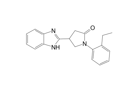 2-Pyrrolidinone, 4-(1H-1,3-benzimidazol-2-yl)-1-(2-ethylphenyl)-