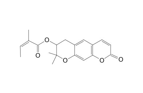 8,8-Dimethyl-2-oxo-7,8-dihydro-2H,6H-pyrano[3,2-g]chromen-7-yl (2Z)-2-methyl-2-butenoate