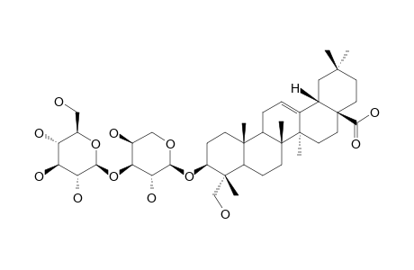 COLLINSONIDIN;3-0-BETA-D-GLUCOPYRANOSYL-(1''-3')-ALPHA-L-ARABINOPYRANOSYL-HEDERAGENIN