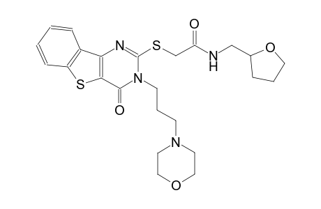 2-({3-[3-(4-morpholinyl)propyl]-4-oxo-3,4-dihydro[1]benzothieno[3,2-d]pyrimidin-2-yl}sulfanyl)-N-(tetrahydro-2-furanylmethyl)acetamide