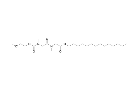 Sarcosylsarcosine, N-(2-methoxyethoxycarbonyl)-, tetradecyl ester