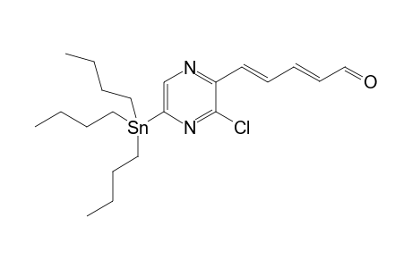 (2E,4E)-5-[3'-chloro-5'-(tri-n-butylstannyl)-pyrazin-2'-yl)-penta-2,4-dienal