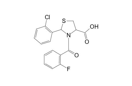 2-(2-Chlorophenyl)-3-(2-fluorobenzoyl)-1,3-thiazolidine-4-carboxylic acid