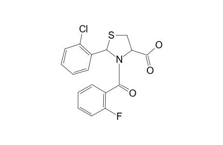 2-(2-Chlorophenyl)-3-(2-fluorobenzoyl)-1,3-thiazolidine-4-carboxylic acid