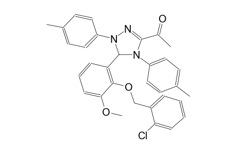 1-[5-[2-(2-chloro-benzyloxy)-3-methoxy-phenyl]-1,4-di-p-tolyl-4,5-dihydro-1H-[1,2,4]triazol-3-yl]-ethanone