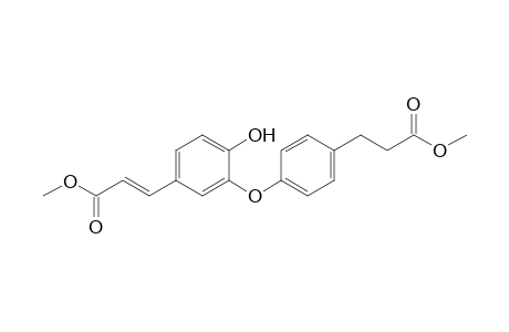Methyl 3-{4'-hydroxy-3'-[4"-(3-methoxy-3-oxopropyl)phenoxy]phenyl}-acrylate