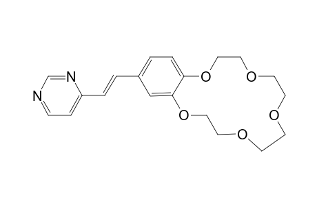 4-[(E)-2-(2,3,5,6,8,9,11,12-Octahydro-1,4,7,10,13-benzopentaoxacyclopentadecin-15-yl)-1-ethenyl]pyrimidine