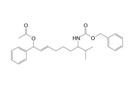 Acetic acid (E)-7-benzyloxycarbonylamino-8-methyl-1-phenyl-non-2-enyl ester