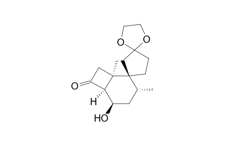 rel-(1R,2S,3R,5R,6S)-5-hydroxy-1,3-dimethylspiro[bicyclo[4.2.0]octane-2,1'-cyclopentane]-3',7-dione 3'-ethylene acetal