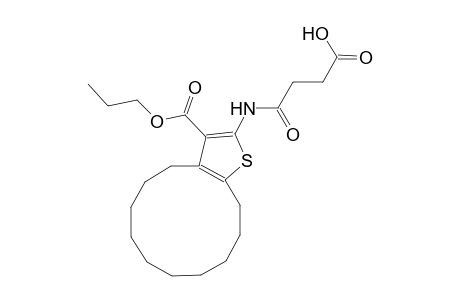 4-oxo-4-{[3-(propoxycarbonyl)-4,5,6,7,8,9,10,11,12,13-decahydrocyclododeca[b]thien-2-yl]amino}butanoic acid