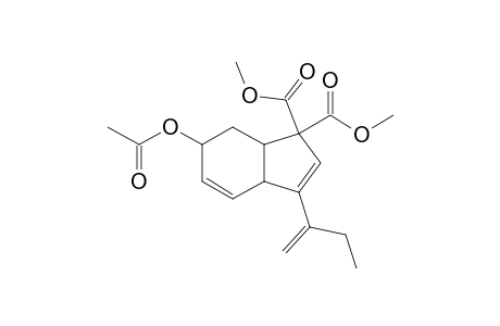 Dimethyl 3-Acetoxy-7-(buten-2-yl)bicyclo[4.3.0]nona-4,7-dien-9,9-dicarboxylate