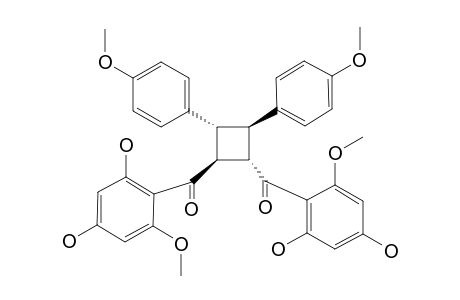 REL-(1-BETA,2-ALPHA)-DI-(2,4-DIHYDROXY-6-METHOXYBENZOYL)-(3-BETA,4-ALPHA)-DI-(4-METHOXYPHENYL)-CYCLOBUTANE