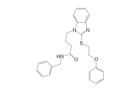 N-Benzyl-4-(2-((2-phenoxyethyl)thio)-1H-benzo[d]imidazol-1-yl)butanamide