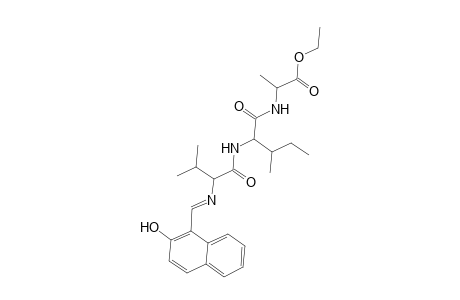 L-Alanine, N-[N-[N-[(2-hydroxy-1-naphthalenyl)methylene]-L-valyl]-L-isoleucyl]-, ethyl ester