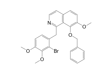 1-[(2-bromanyl-3,4-dimethoxy-phenyl)methyl]-7-methoxy-8-phenylmethoxy-isoquinoline