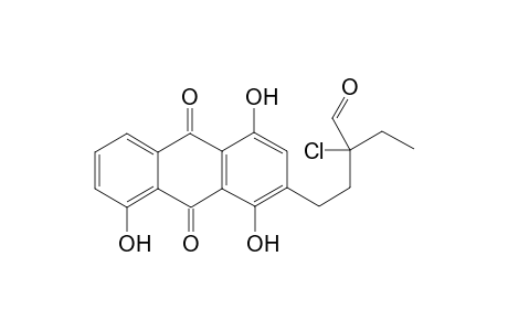 3-(3-Chloro-3-formylpentyl)-1,4,5-trihydroxy-9,10-anthraquinone