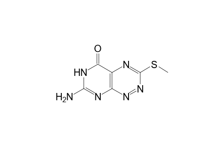 3-(methylthio)-5-oxo-7-amino-5,6-dihydropyrimido[5,4-e]-1,2,4-triazine