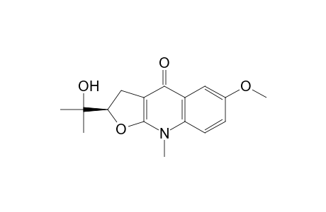 Furo[2,3-b]quinolin-4(2H)-one, 3,9-dihydro-2-(1-hydroxy-1-methylethyl)-6-methoxy-9-methyl-, (R)-