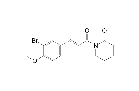 (E)-1-[3-(3-Bromo-4-methoxyphenyl)acryloyl]piperidin-2-one