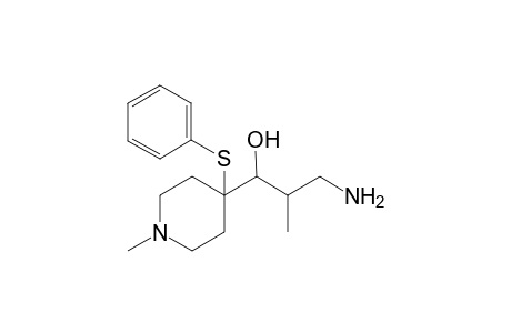 anti-(1RS,2SR)-3-Amino-2-methyl-1-{4'-[1-methyl-4-(phenylthio)piperidyl]propan-1-ol
