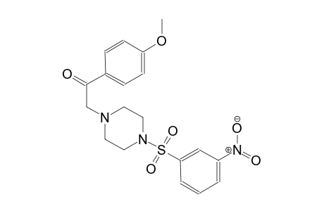 ethanone, 1-(4-methoxyphenyl)-2-[4-[(3-nitrophenyl)sulfonyl]-1-piperazinyl]-