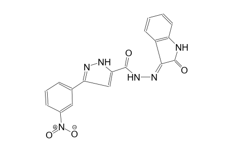 1H-pyrazole-5-carboxylic acid, 3-(3-nitrophenyl)-, 2-[(3E)-1,2-dihydro-2-oxo-3H-indol-3-ylidene]hydrazide