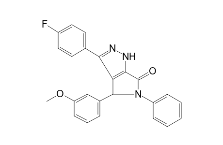 3-(4-fluorophenyl)-4-(3-methoxyphenyl)-5-phenyl-1,4-dihydropyrrolo[3,4-c]pyrazol-6-one