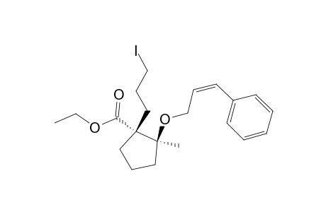 Ethyl (1R*,2S*)-1-(3-Iodopropyl)-2-methyl-2-[(3-phenyl-2(Z)-propenyl)oxy]cyclopentanecarboxylate