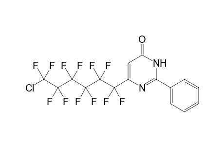 6-(.omega.Chlorododecafluorohexyl)-2-phenylpyrimidin-4(3H)-one
