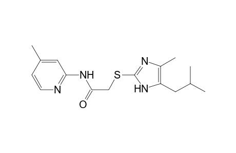 2-{[4-methyl-5-(2-methylpropyl)-1H-imidazol-2-yl]sulfanyl}-N-(4-methylpyridin-2-yl)acetamide