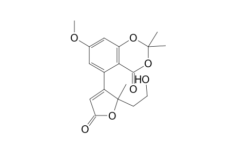 Rac-5-[2-(2-Hydroxyethyl)-2-methyl-5-oxo-2,5-dihydrofuran-3-yl]-7-methoxy-2,2-dimethyl-4H-benzo[d][1,3]dioxin-4-one