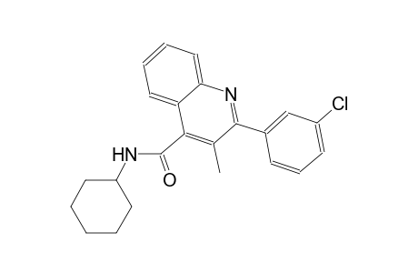 2-(3-chlorophenyl)-N-cyclohexyl-3-methyl-4-quinolinecarboxamide