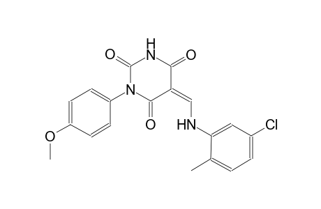 (5Z)-5-[(5-chloro-2-methylanilino)methylene]-1-(4-methoxyphenyl)-2,4,6(1H,3H,5H)-pyrimidinetrione
