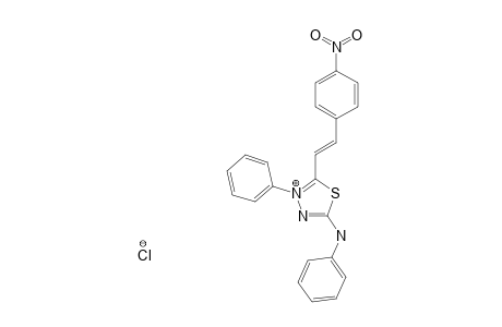 4-PHENYL-5-(4-NITRO-CINNAMOYL)-1,3,4-THIADIAZOLIUM-2-PHENYLAMINE-CHLORIDE