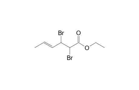 ethyl (E)-2,3-dibromohex-4-enoate