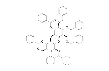 DICYCLOHEXYLMETHYL-3-O-(2-O-BENZOYL-3,4,6-TRI-O-BENZYL-BETA-D-GLUCOPYRANOSYL)-4,6-O-BENZYLIDENE-1-THIO-BETA-D-GLUCOPYRANOSIDE
