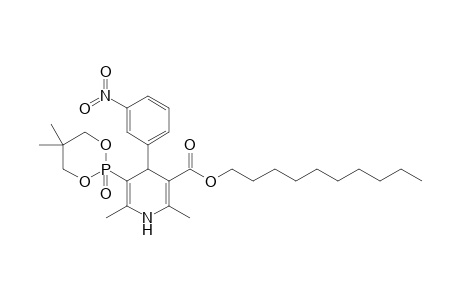 Decyl 5-(5,5-dimethyl-2-oxo-1,3,2-dioxaphosphorinan-2-yl)-1,4-dihydro-2,6-dimethyl-4-(3-nitrophenyl)-3-pyridinecarboxylate