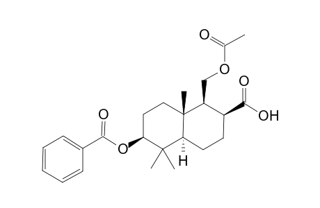 (1S,2S,4aR,6S,8aS)-1-(acetoxymethyl)-6-benzoyloxy-5,5,8a-trimethyl-decalin-2-carboxylic acid