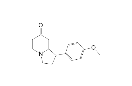 7(1H)-Indolizin-one, 2,3,5,6,8,8a.alpha.-hexahydro-6.alpha.-(p-methoxyphenyl)-, (.+-.)-